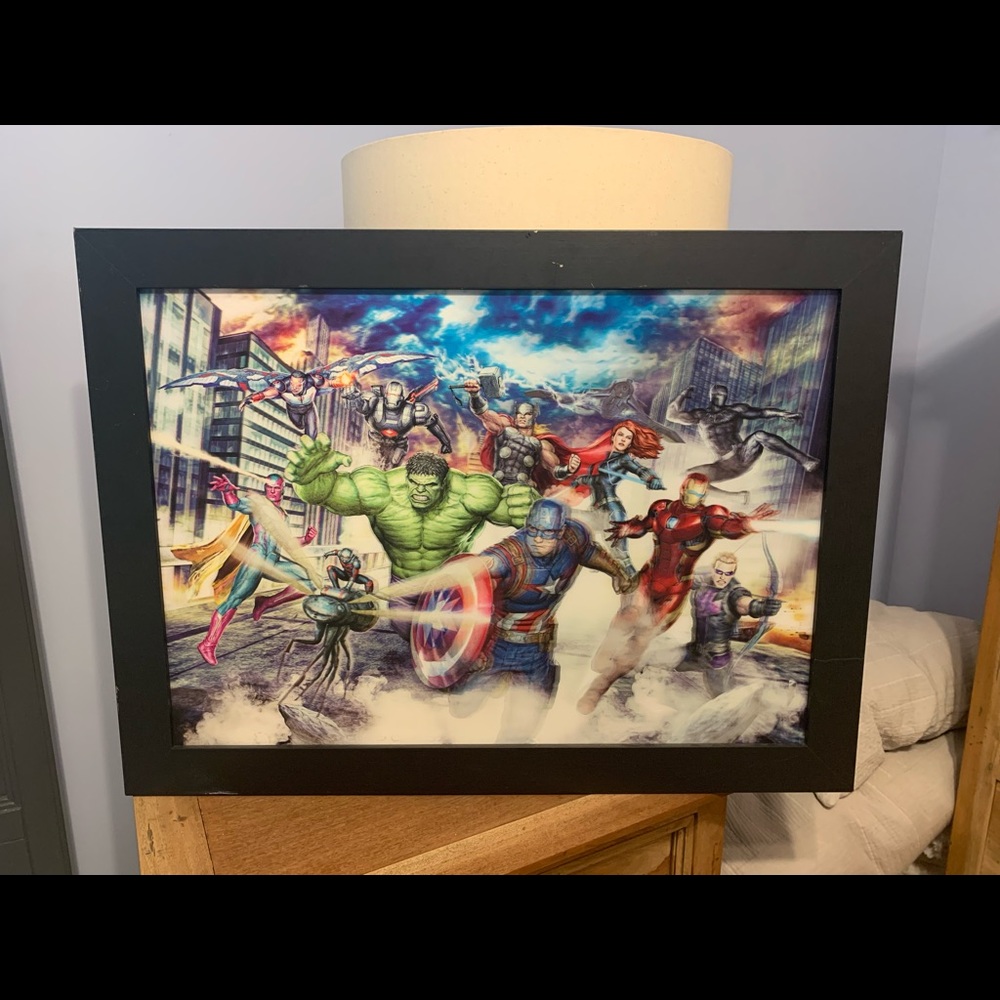 Large 3D Avengers artwork